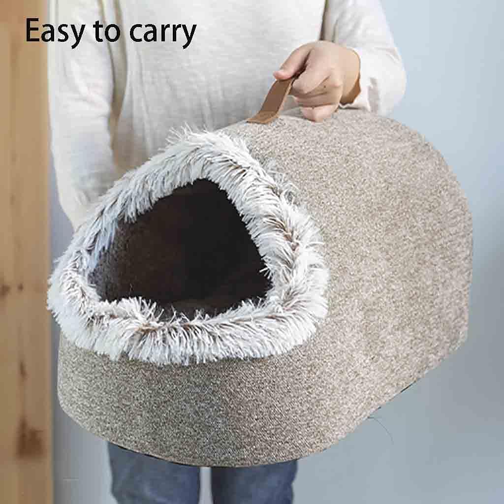 Plush Fur Lined Cat Cave